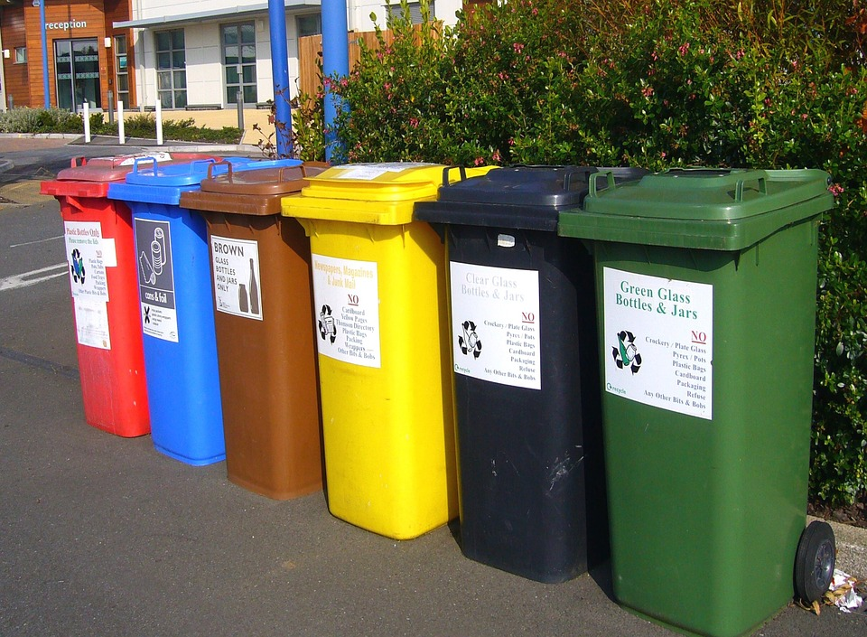 curbside recycling containers photo